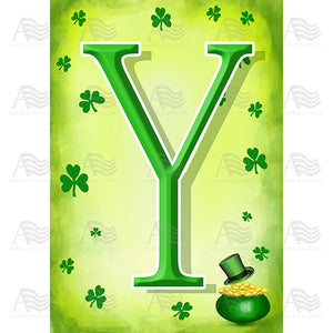 St. Patty's Pot O' Gold Monogram House Flag
