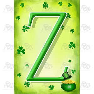 St. Patty's Pot O' Gold Monogram House Flag