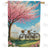 Cherry Blossom Bicycles Double Sided House Flag