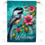Floral Bird Welcome Double Sided House Flag