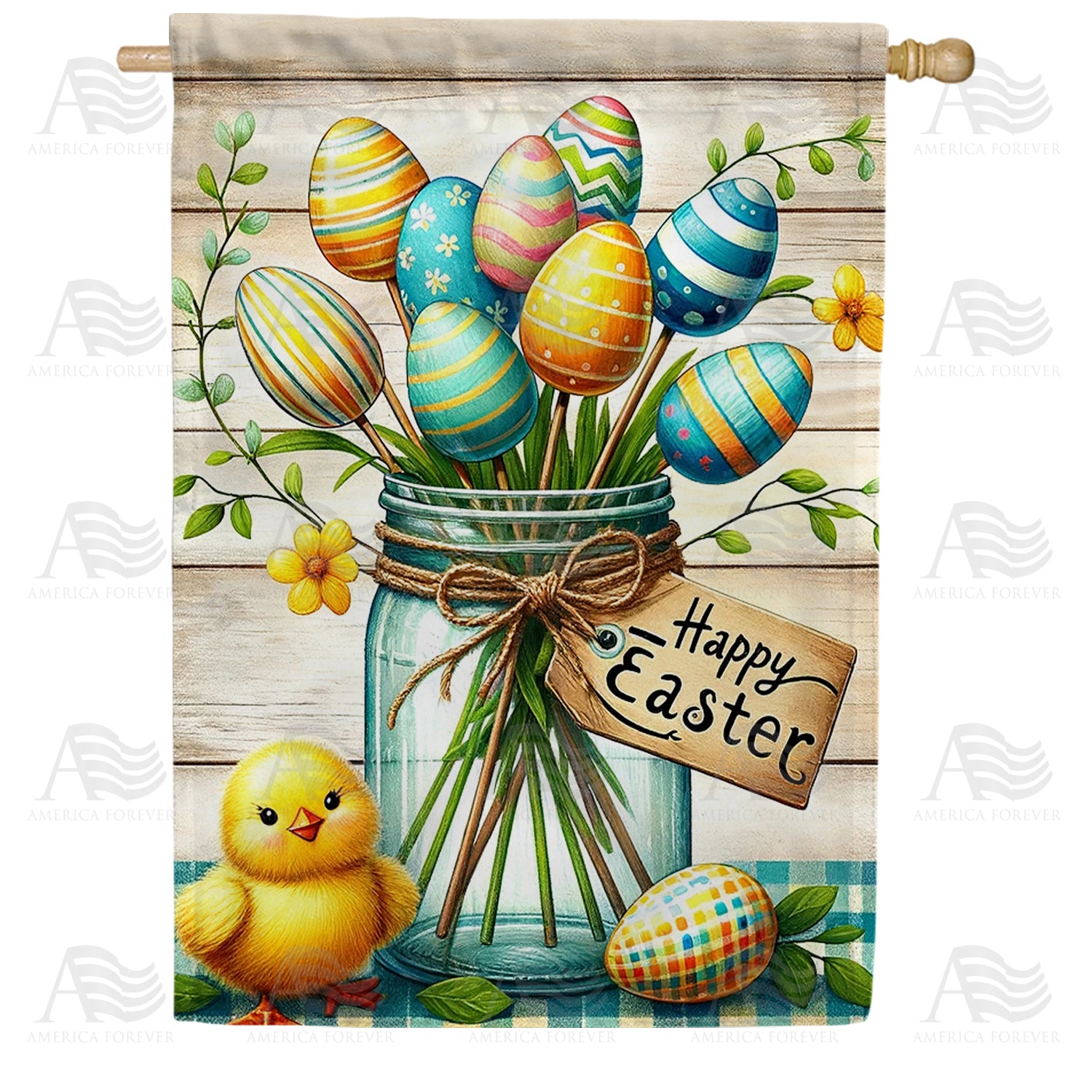 Springtime Easter Delight Double Sided House Flag