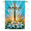 Dawn of Hope Cross Double Sided House Flag
