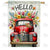 Springtime Vintage Truck Double Sided House Flag