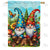 Enchanted Garden Gnomes Double Sided House Flag