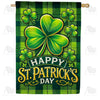 St. Patrick's Day Shamrock House Flag