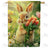 Spring Bunny Tulip Bouquet Double Sided House Flag
