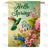 Hello Spring Hummingbird Floral Double Sided House Flag