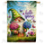 Hello Spring Garden Gnome Hydrangea Double Sided House Flag