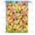 Yellow Butterflies Pink Flowers Double Sided House Flag