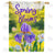 Spring Cardinal Floral Burlap Double Sided House Flag