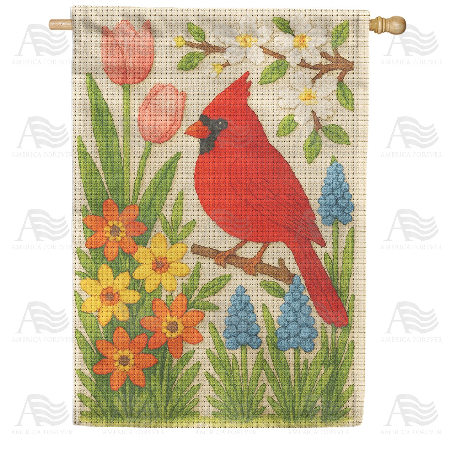 Kitten Kisses Orange Calico Kittens Double Sided House Flag