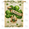 St. Patrick's Day Four Leaf Clover House Flag