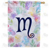 Watercolor Floral Monogram House Flag