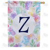 Watercolor Floral Monogram House Flag
