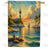 Sunset Lighthouse Watch Double Sided House Flag