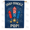 Snap Crackle Pop Fireworks Double Sided House Flag