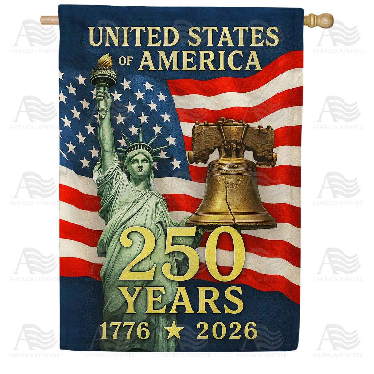 United States 250 Years Double Sided House Flag