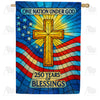 One Nation Under God 250 Years Double Sided House Flag