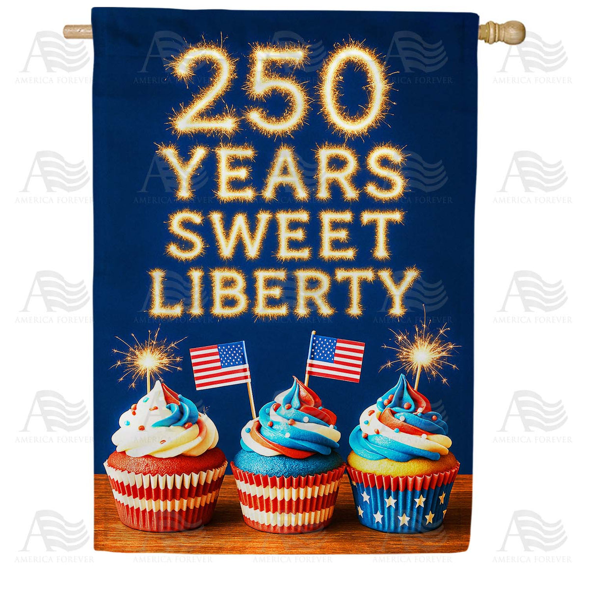 250 Years Sweet Liberty Double Sided House Flag