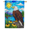 Stained Glass Bald Eagle House Flag