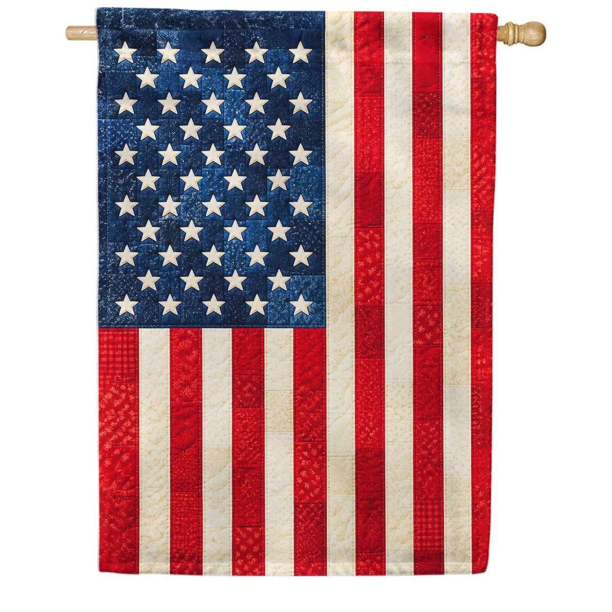 Patriotic American Flag Quilted Garden Flag