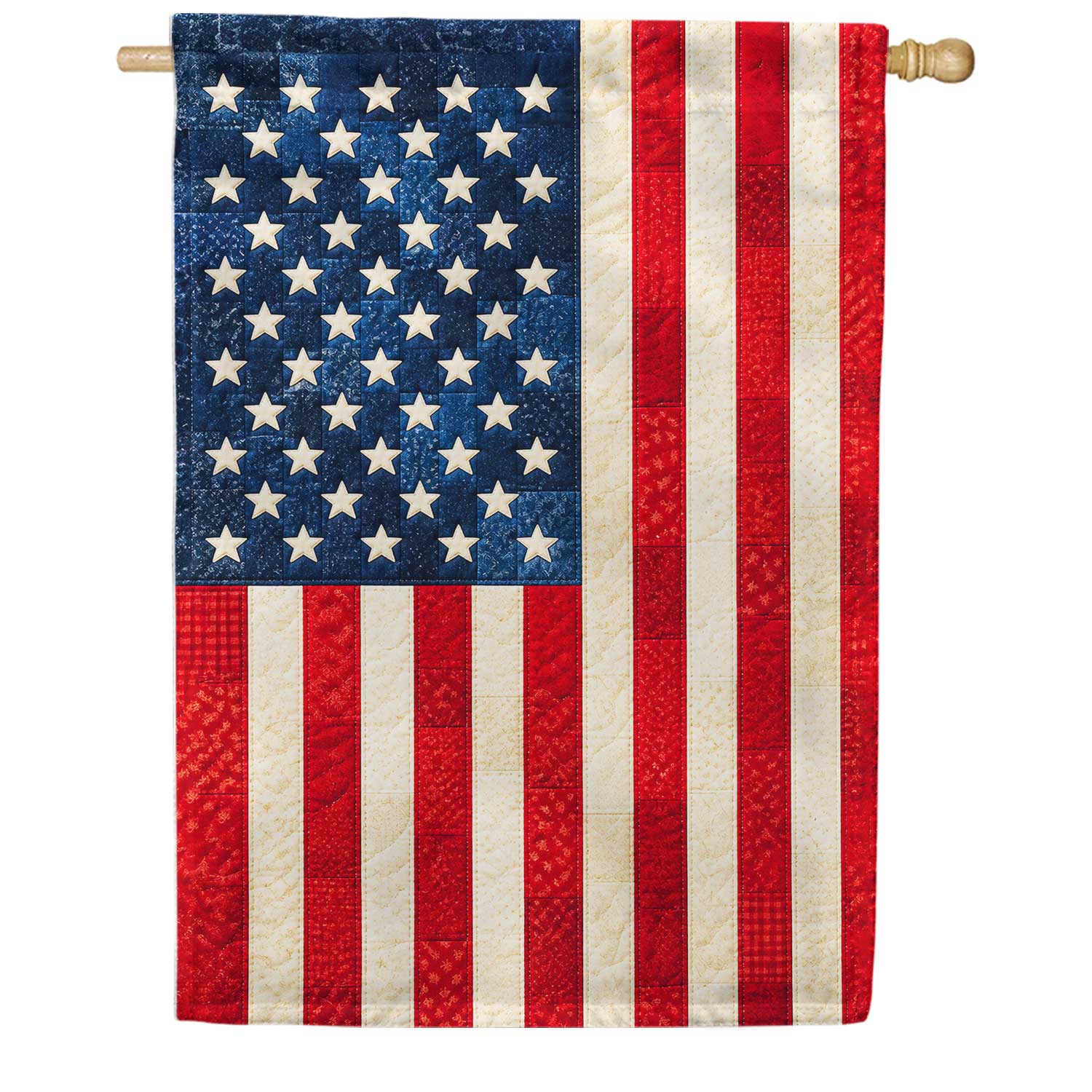 Patriotic American Flag Quilted Garden Flag