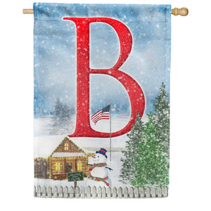 Christmas Trees For Sale Double Sided Monogram House Flag