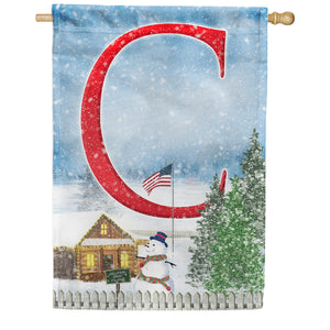 Christmas Trees For Sale Double Sided Monogram House Flag