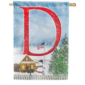 Christmas Trees For Sale Double Sided Monogram House Flag