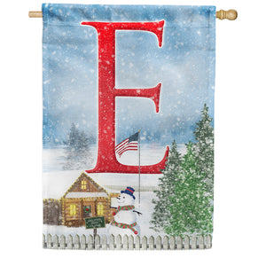 Christmas Trees For Sale Double Sided Monogram House Flag