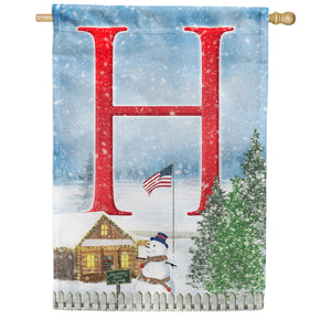 Christmas Trees For Sale Double Sided Monogram House Flag
