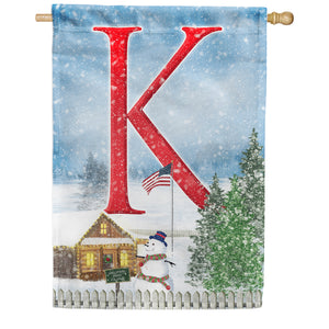Christmas Trees For Sale Double Sided Monogram House Flag