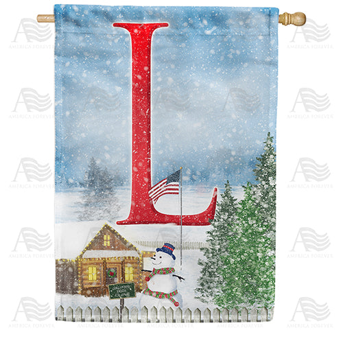 Christmas Trees For Sale Double Sided Monogram House Flag