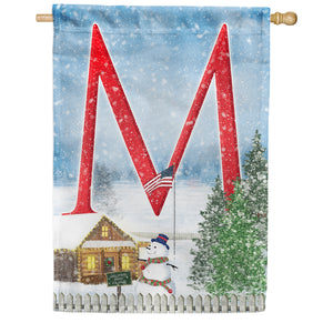 Christmas Trees For Sale Double Sided Monogram House Flag