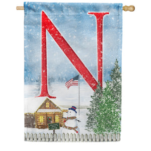 Christmas Trees For Sale Double Sided Monogram House Flag