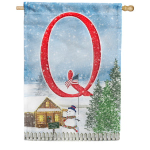 Christmas Trees For Sale Double Sided Monogram House Flag