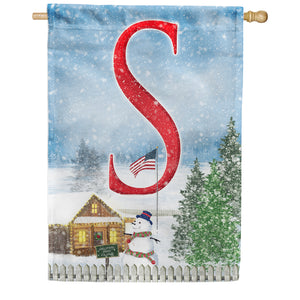 Christmas Trees For Sale Double Sided Monogram House Flag