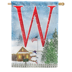 Christmas Trees For Sale Double Sided Monogram House Flag