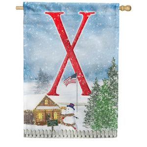 Christmas Trees For Sale Double Sided Monogram House Flag