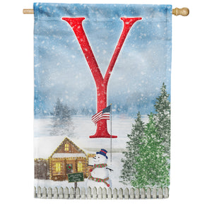 Christmas Trees For Sale Double Sided Monogram House Flag