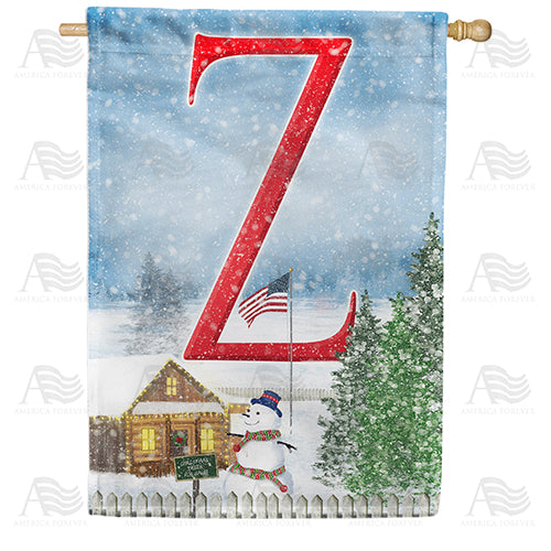 Christmas Trees For Sale Double Sided Monogram House Flag