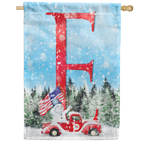 Stay Warm America Double Sided Monogram House Flag