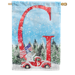 Stay Warm America Double Sided Monogram House Flag