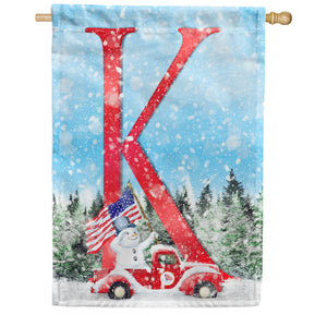 Stay Warm America Double Sided Monogram House Flag