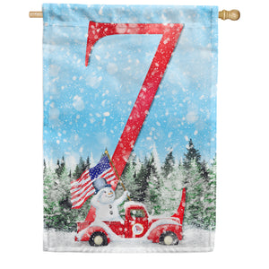 Stay Warm America Double Sided Monogram House Flag