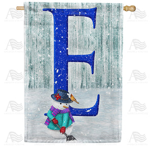 Just Keep Shovelin' Double Sided Monogram House Flag