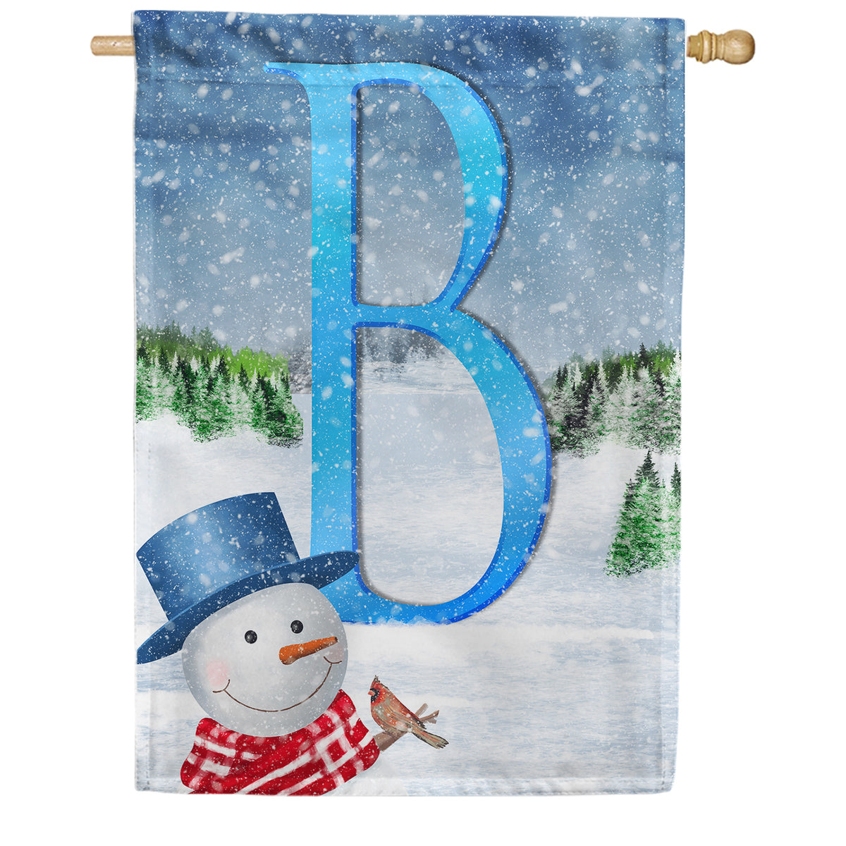 There's Snow Sun Today! Double Sided Monogram House Flag