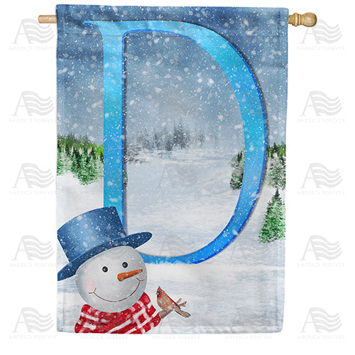 There's Snow Sun Today! Double Sided Monogram House Flag