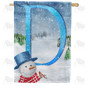 There's Snow Sun Today! Double Sided Monogram House Flag