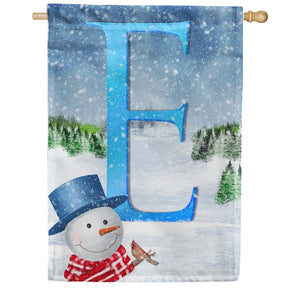 There's Snow Sun Today! Double Sided Monogram House Flag